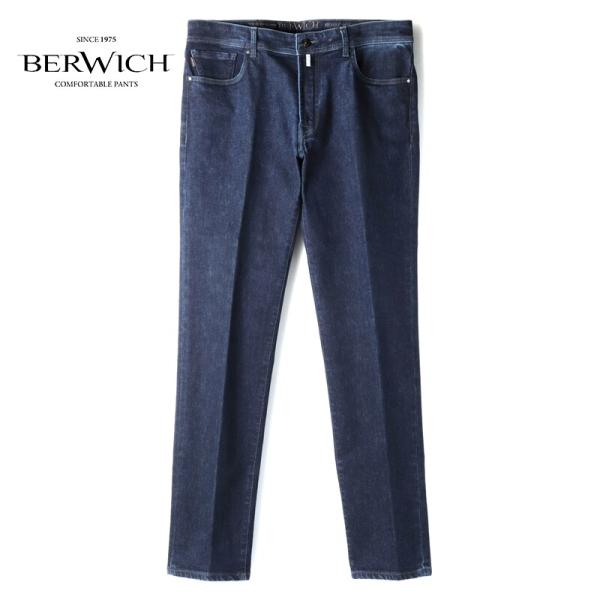 BERWICH / ベルウィッチ コットンポリエステルストレッチスリムテーパード5ポケットデニムパンツ(MORELLO 5T-GD/BT0500X) （インディゴブルー）