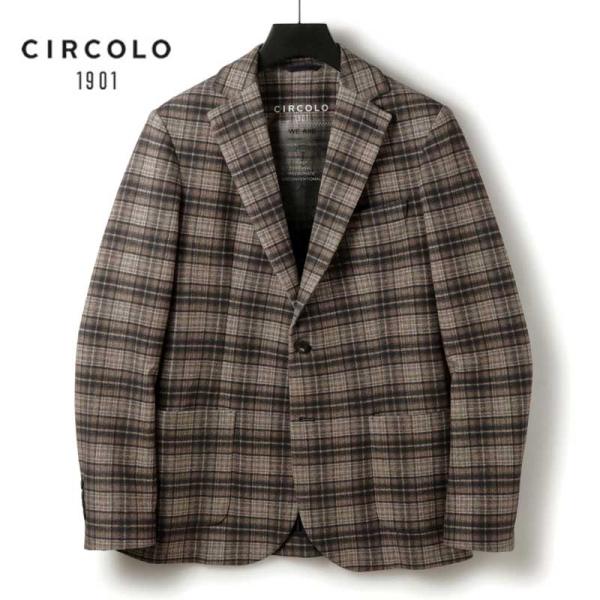 CIRCOLO 1901（チルコロ 1901） チェック柄コットンストレッチ裏起毛