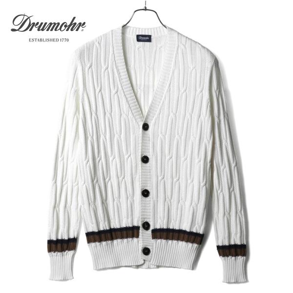 DRUMOHR（ドルモア） ケーブル編みコットンカシミヤミドルゲージ
