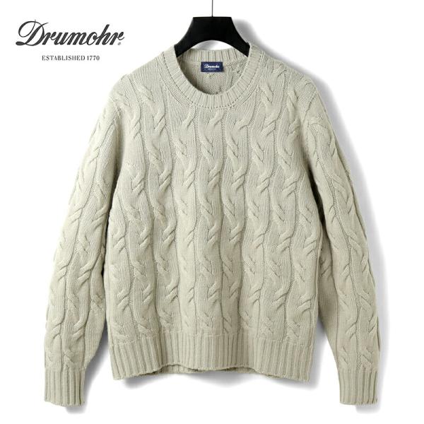 DRUMOHR（ドルモア） ケーブル編みカシミヤミドルゲージシームレス