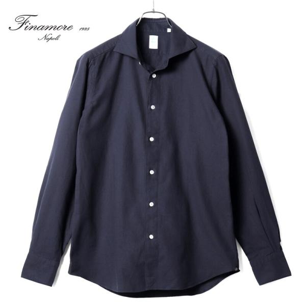 【美品】FINAMORE フィナモレ ホリゾンタルカラー 長袖シャツ FINAMORE - フィナモレ ホリゾンタルカラーシャツの通販 by スナメリの