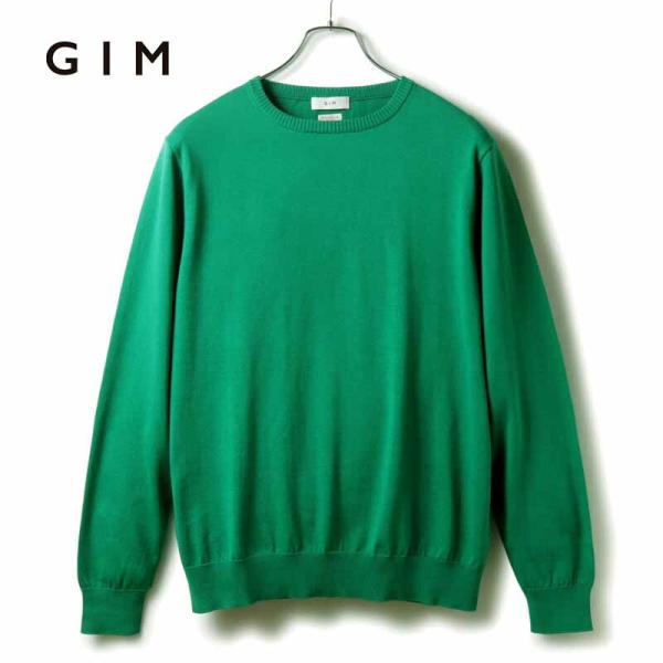 GIM シーアイランドコットン クルーネックニット LLサイズ gim（ジム） シーアイランドコットン18G長袖クルーネックニット