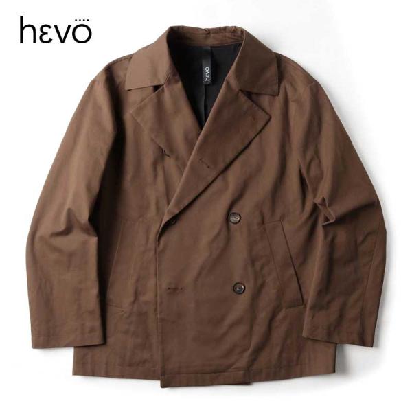 HEVO / イーヴォ コットンギャバジンピーコート(TRANI) （ディープ