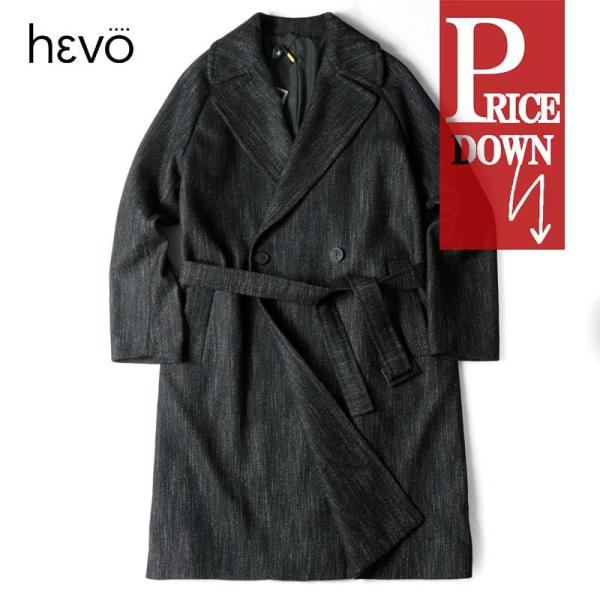 HEVO（イーヴォ） ウールナイロン混ヘリンボーン2Bダブルブレスト