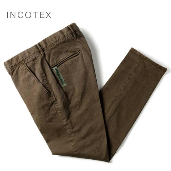 INCOTEX SLACKS 製品染コットンストレッチジャカードテーパードパンツ INCOTEX SLACKS 製品染コットンストレッチジャカードテーパードパンツ
