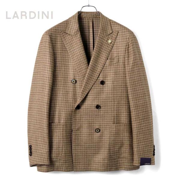 J6157 美品 ラルディーニ リネンミ混千鳥格子サマーツイードジャケット 46 lunedomenica_ldn2480171