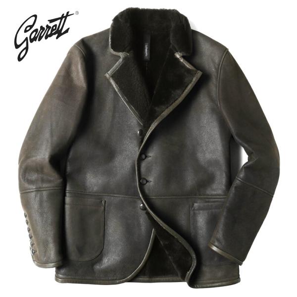 GARRETT（ギャレット） シアリングムートンレザーセミダブルジャケット