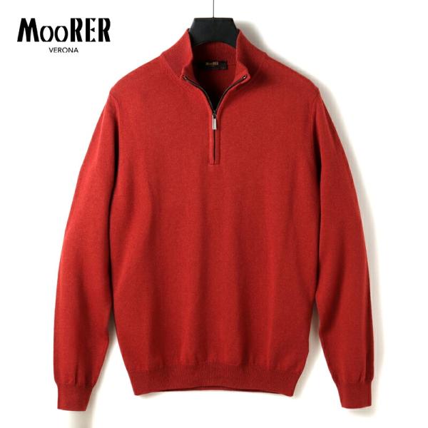 MOORER（ムーレー） カシミヤシルクハイゲージハーフジップニット