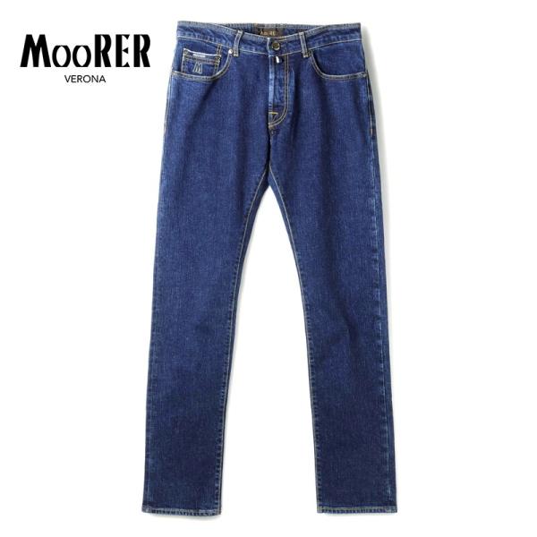 MOORER（ムーレー） コットンストレッチスリムテーパードセルビッチ