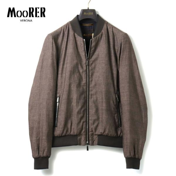 MOORER（ムーレー） ウォッシュドリネンシャンブレーボンバー