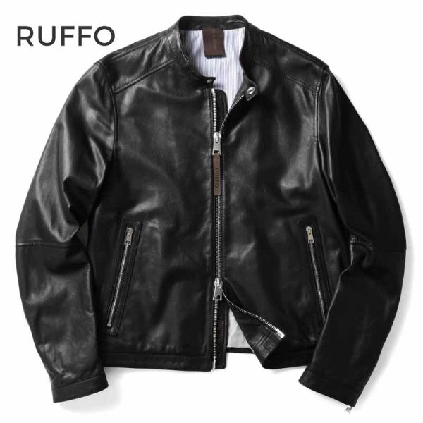 RUFFO（ルッフォ） ラムナッパレザーシングルライダースジャケット