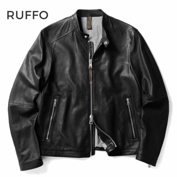 H*f様 RUFFO JAMES シングルライダース　極美品　46 RUFFO（ルッフォ） ラムナッパレザーシングルライダースジャケット