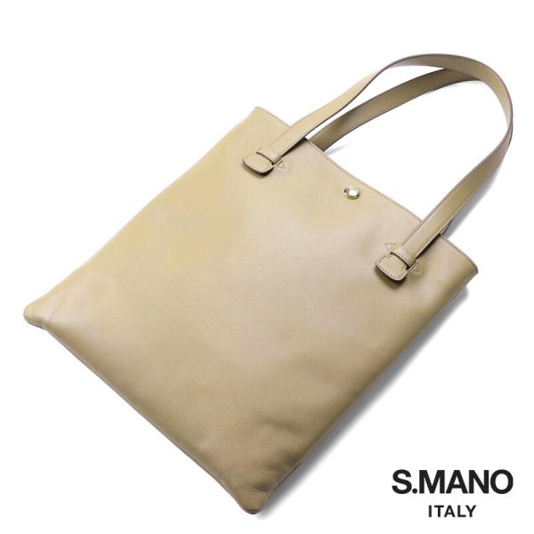 S.MANO / エスマーノ レザーフラットトートバッグ(FLAT TOTE