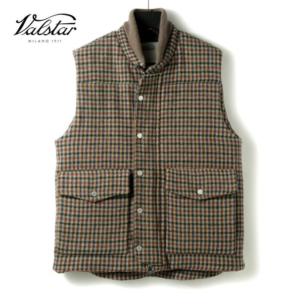 Valstar（ヴァルスター） ウールツイードチェック柄中綿入りベスト