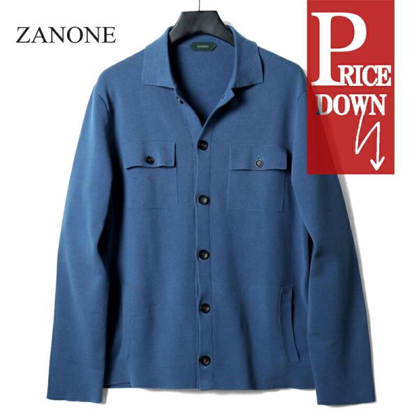 ZANONE（ザノーネ） コットンミラノリブCPO型ニットシャツジャケット