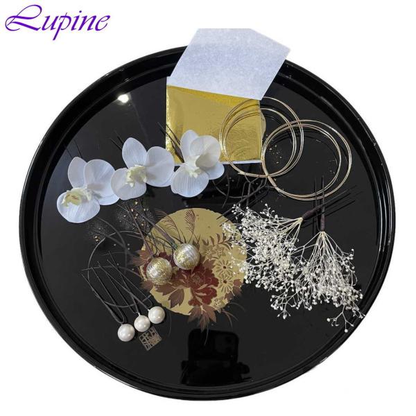 髪飾り  小さな胡蝶蘭　かすみ草他　卒業式 成人式 結婚式 金箔　13点セット【セット内容】小さな胡蝶蘭（花径約6cm）　3個白かすみ草　2個水引金　　2個金箔シート1枚和玉(径2cm）　　2個ホワイトピック　3個計13点※金箔 (フェイク...