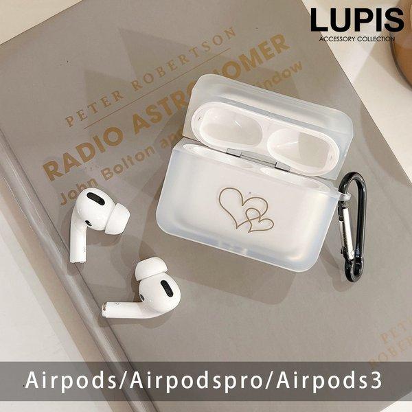 AirPods エアーポッズ ケース ハート マット クリア スクエア キューブ