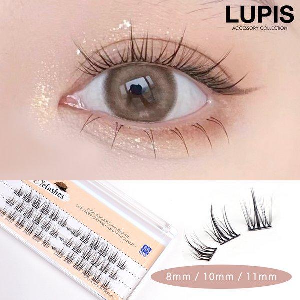 部分　つけまつげ　ポーチ付き つけまつげ アイラッシュ 部分用 上まつげ セパレート ワンホン