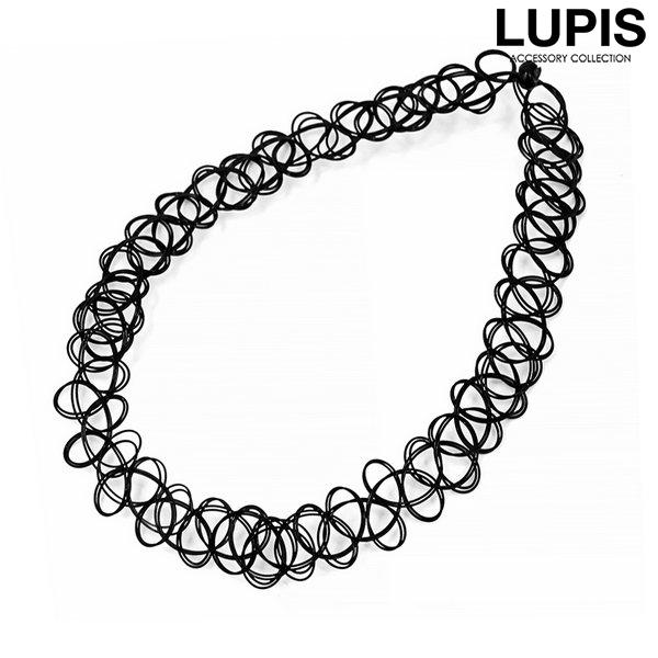 LUPIS タトゥーチョーカー レディース ブラック 黒 着脱簡単 シンプル