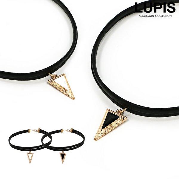 チョーカー レディース ネックレス 黒 トライアングル ルピスY チョーカー レディース ネックレス 黒 トライアングル ルピスY
