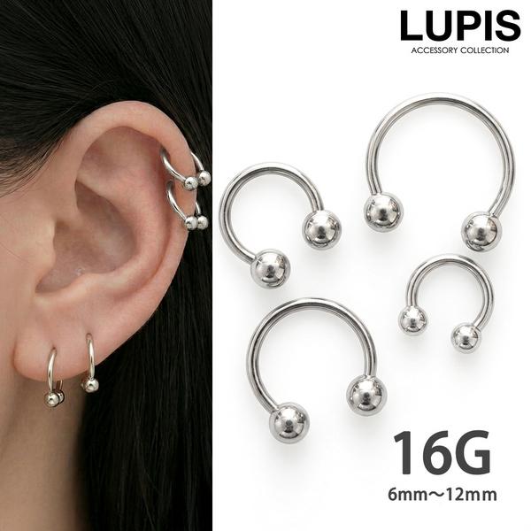 LUPIS（ルピス） ボディピアス 16G サーキュラーバーベル 軟骨ピアス