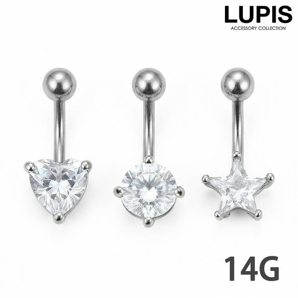 LUPIS（ルピス） ボディピアス へそピアス バナナバーベル 14G