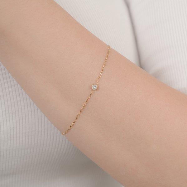 ブレスレット レディース アレルギー対応 つけっぱなし ステンレス サージカル 316L シンプル 上品 ストーン ジルコニア 華奢 スキンジュエリー ルピス lupis