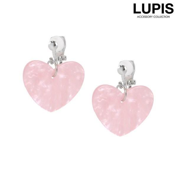 LUPIS（ルピス） イヤリング ハート シェル クリップ ピンク かわいい
