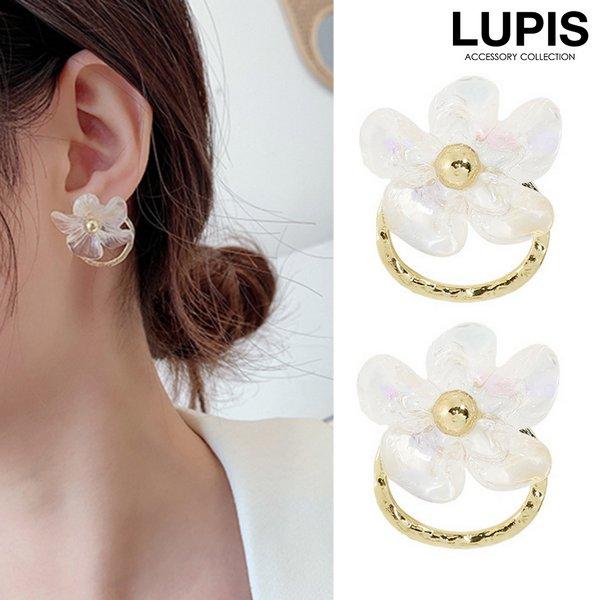 ピアス フラワー クリア 透明 2way バックキャッチ メタル 変形 ルピス V1098 Lupis Yahoo 店 通販 Yahoo ショッピング