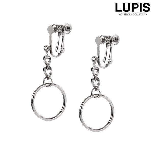 イヤリング チェーン メタル サークル シルバー かっこいい シンプル クール ルピス V1150 Lupis Yahoo 店 通販 Yahoo ショッピング