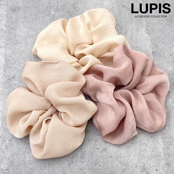 LUPIS（ルピス） シュシュ ヘアアクセサリー ボリューム シルク サテン