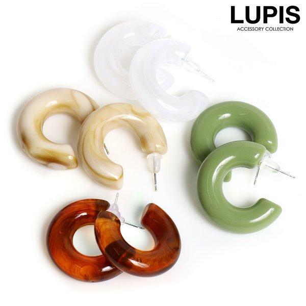 ピアス レディース フープ アクリル マーブル おしゃれ かわいい クリア ブラウン ベージュ グリーン ルピス V12 Lupis 通販 Yahoo ショッピング