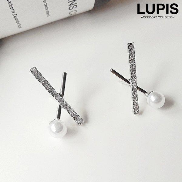 ピアス パール クロス シルバー925ポスト S925ポスト パヴェ シンプル 上品 大人 V1297 Lupis Yahoo 店 通販 Yahoo ショッピング
