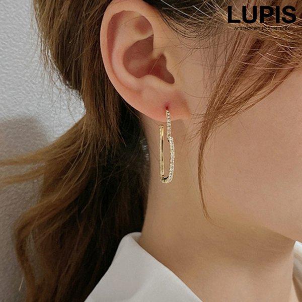 LUPIS（ルピス） ピアス レディース フープピアス ハート パヴェ 