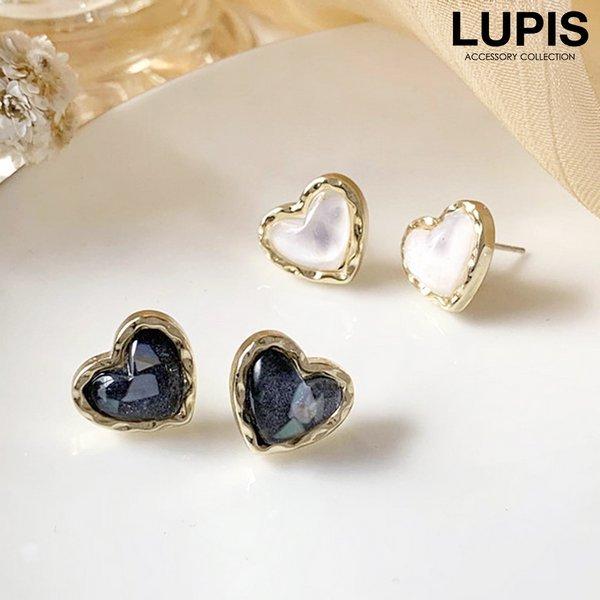 LUPIS ピアス イヤリング レディース ハート シェル 封入 ドロップ 