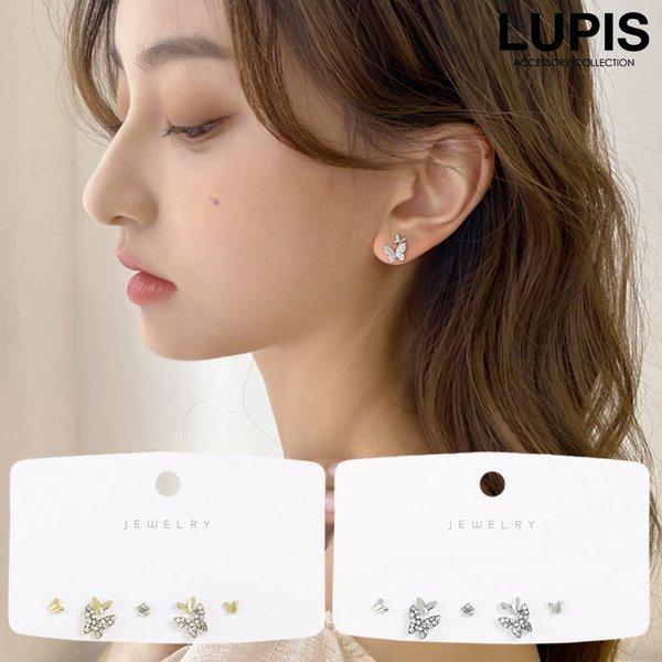 LUPIS（ルピス） ピアス セットピアス セット バタフライ ストーン