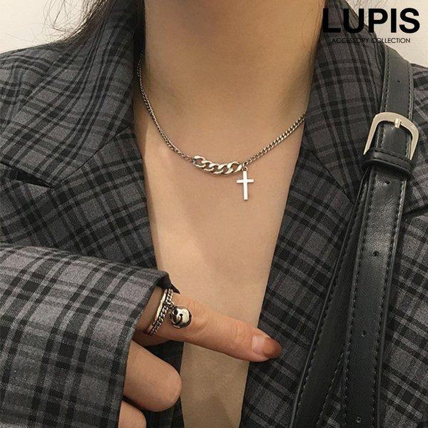 LUPIS（ルピス） ネックレス レディース メタル チェーン クロス