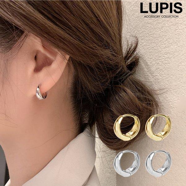 LUPIS（ルピス） ピアス フープピアス ワンタッチ 中折れ ぷっくり