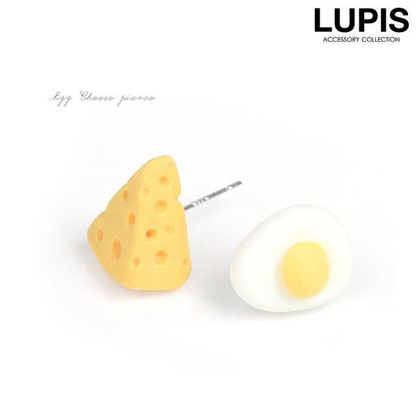 LUPIS ピアス レディース 目玉焼き エッグ チーズ 食べ物 食品 アシメ 