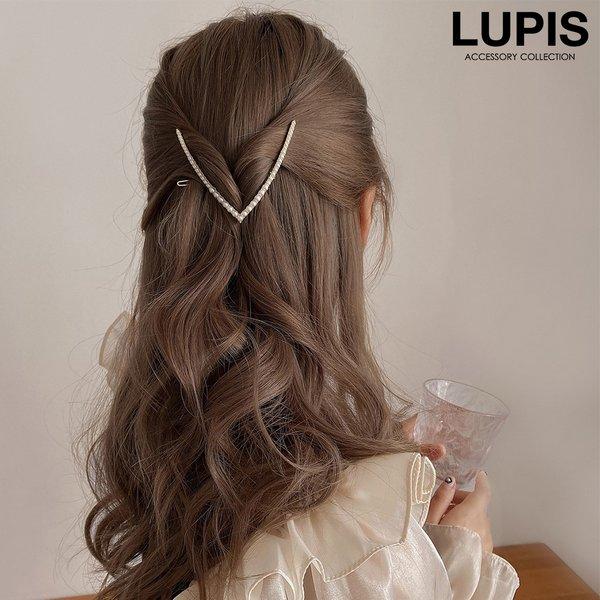 LUPIS（ルピス） バレッタ ヘアピン ヘアアクセサリー パール ストーン