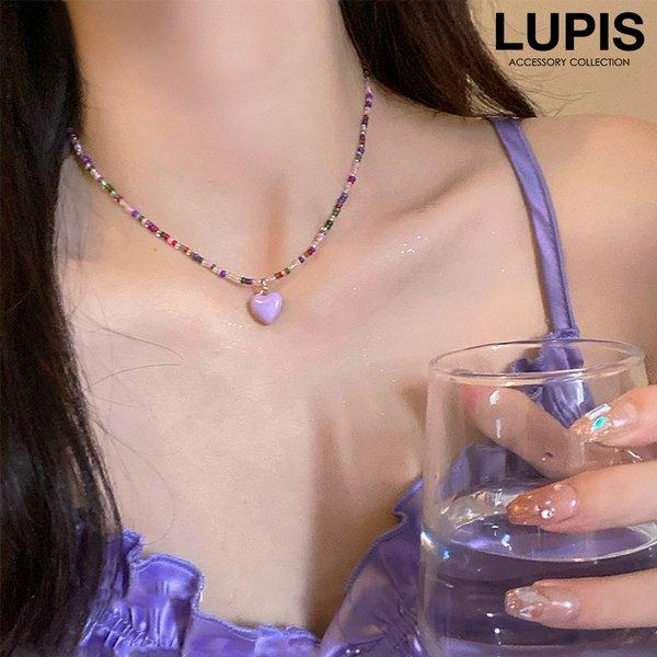 LUPIS（ルピス） ネックレス レディース ビーズネックレス ハート