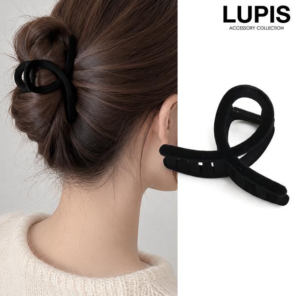 バンスクリップ ヘアクリップ ヘアアクセサリー ベロア調 大人っぽ シック シンプル 上品 高見え 簡単 まとめ髪 ヘアアレンジ 韓国 40代 ルピス lupis