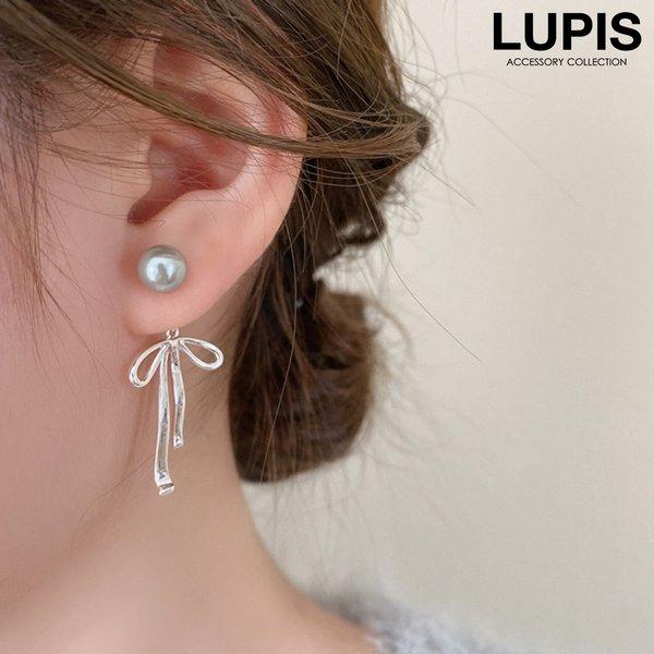 リボン パール ピアス mini ribbon pearl pierce ミニリボンパールピアス | Jewel Mii
