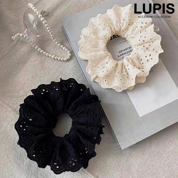 LUPIS（ルピス） シュシュ ヘアゴム ヘアアクセサリー コットン レース