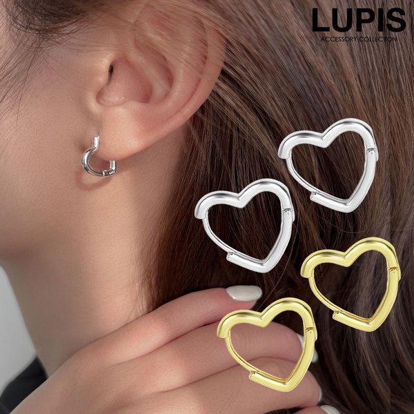 ピアス レディース フープピアス ハート シンプル メタル