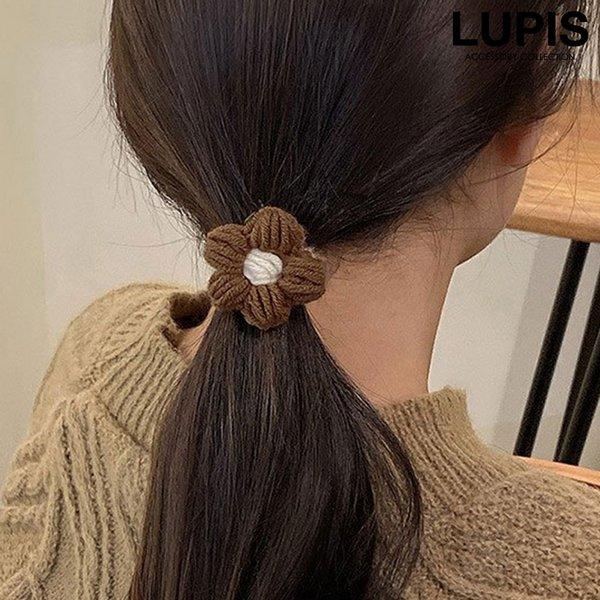 LUPIS（ルピス） ヘアアクセサリー ヘアゴム 毛糸 編み ニット