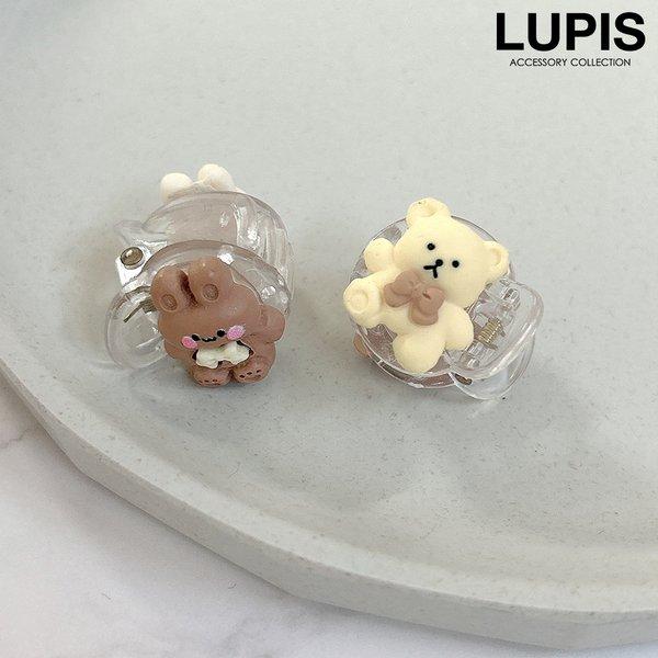 LUPIS（ルピス） ヘアアクセサリー ヘアクリップ ミニ 小ぶり くま