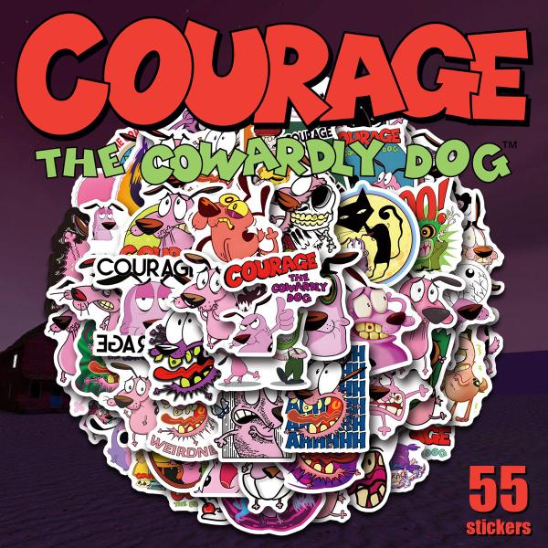 おくびょうなカーレッジくん ステッカー 55枚セット PVC 防水 シール