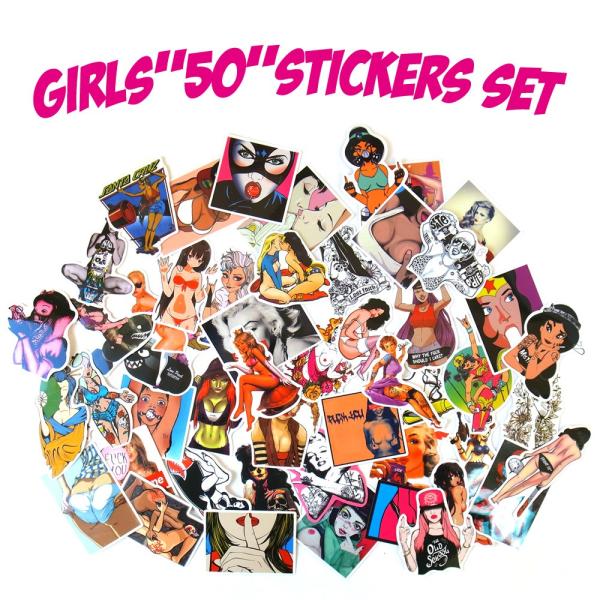 ガールズ グラフィック ステッカー 50枚セット Pvc 防水 シール セクシー ギャル タトゥー スケーター Buyee Buyee Japanese Proxy Service Buy From Japan Bot Online