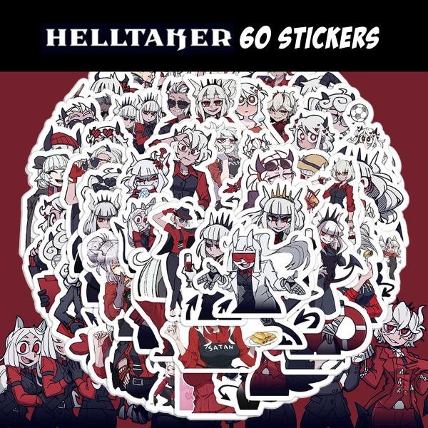 Helltaker ( ヘルテイカー )のステッカー60枚セット。防水加工ですので幅広い用途でご使用頂けます。スーツケースやパソコン、スケートボードなどに最適！ステッカーは1枚ずつ形に合わせて切り抜かれています。デザインごとにサイズは異なり...